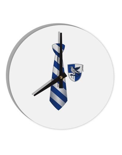 Wizard Tie Blue and Silver 10 InchRound Wall Clock-Wall Clock-TooLoud-White-Davson Sales