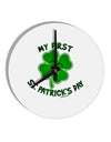 My First St. Patrick's Day 10 InchRound Wall Clock-Wall Clock-TooLoud-White-Davson Sales