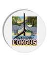 Diplodocus Longus - With Name 10 InchRound Wall Clock by TooLoud-Wall Clock-TooLoud-White-Davson Sales