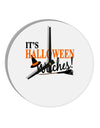 It's Halloween Witches Hat 10 InchRound Wall Clock-Wall Clock-TooLoud-White-Davson Sales