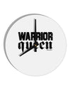 Warrior Queen Script 10 InchRound Wall Clock-Wall Clock-TooLoud-White-Davson Sales