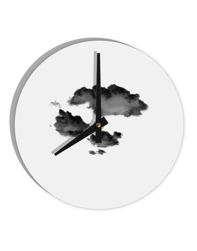 Inverted Puffy Clouds 10 InchRound Wall Clock-Wall Clock-TooLoud-White-Davson Sales