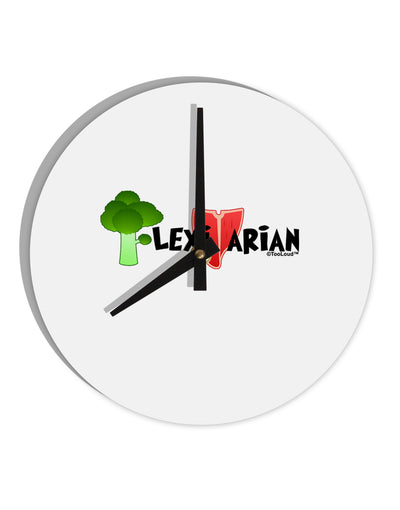 Flexitarian 10 InchRound Wall Clock by TooLoud-Wall Clock-TooLoud-White-Davson Sales