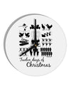 Twelve Days of Christmas Text 10 InchRound Wall Clock-Wall Clock-TooLoud-White-Davson Sales