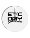 Epic Pi Day Text Design 10 InchRound Wall Clock by TooLoud-Wall Clock-TooLoud-White-Davson Sales