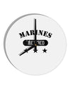 Retired Marines 10 InchRound Wall Clock by TooLoud-Wall Clock-TooLoud-White-Davson Sales