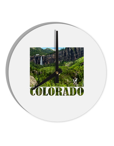 Beautiful Cliffs Colorado 10 InchRound Wall Clock by TooLoud-Wall Clock-TooLoud-White-Davson Sales