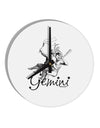 Gemini Illustration 10 InchRound Wall Clock-Wall Clock-TooLoud-White-Davson Sales