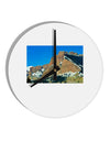 Colorado Snowy Mountains 10 InchRound Wall Clock-Wall Clock-TooLoud-White-Davson Sales