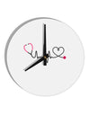 Stethoscope Heartbeat 10 InchRound Wall Clock-Wall Clock-TooLoud-White-Davson Sales