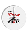 Nurse - Call The Shots 10 InchRound Wall Clock-Wall Clock-TooLoud-White-Davson Sales