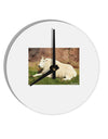 Relaxing Ram 10 InchRound Wall Clock-Wall Clock-TooLoud-White-Davson Sales