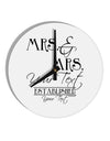 Personalized Mrs and Mrs Lesbian Wedding - Name- Established -Date- Design 10 InchRound Wall Clock-Wall Clock-TooLoud-White-Davson Sales