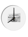 Helicopter Sketch 10 InchRound Wall Clock-Wall Clock-TooLoud-White-Davson Sales