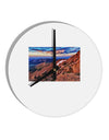 Colorado Mtn Sunset 10 InchRound Wall Clock-Wall Clock-TooLoud-White-Davson Sales