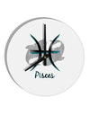 Pisces Symbol 10 InchRound Wall Clock-Wall Clock-TooLoud-White-Davson Sales