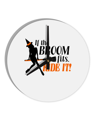 Ride It Orange 10 InchRound Wall Clock-Wall Clock-TooLoud-White-Davson Sales