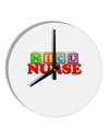 Nicu Nurse 10 InchRound Wall Clock-Wall Clock-TooLoud-White-Davson Sales
