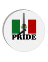 Mexican Pride - Mexican Flag 10 InchRound Wall Clock by TooLoud-Wall Clock-TooLoud-White-Davson Sales