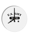 Retired Navy 10 InchRound Wall Clock by TooLoud-Wall Clock-TooLoud-White-Davson Sales