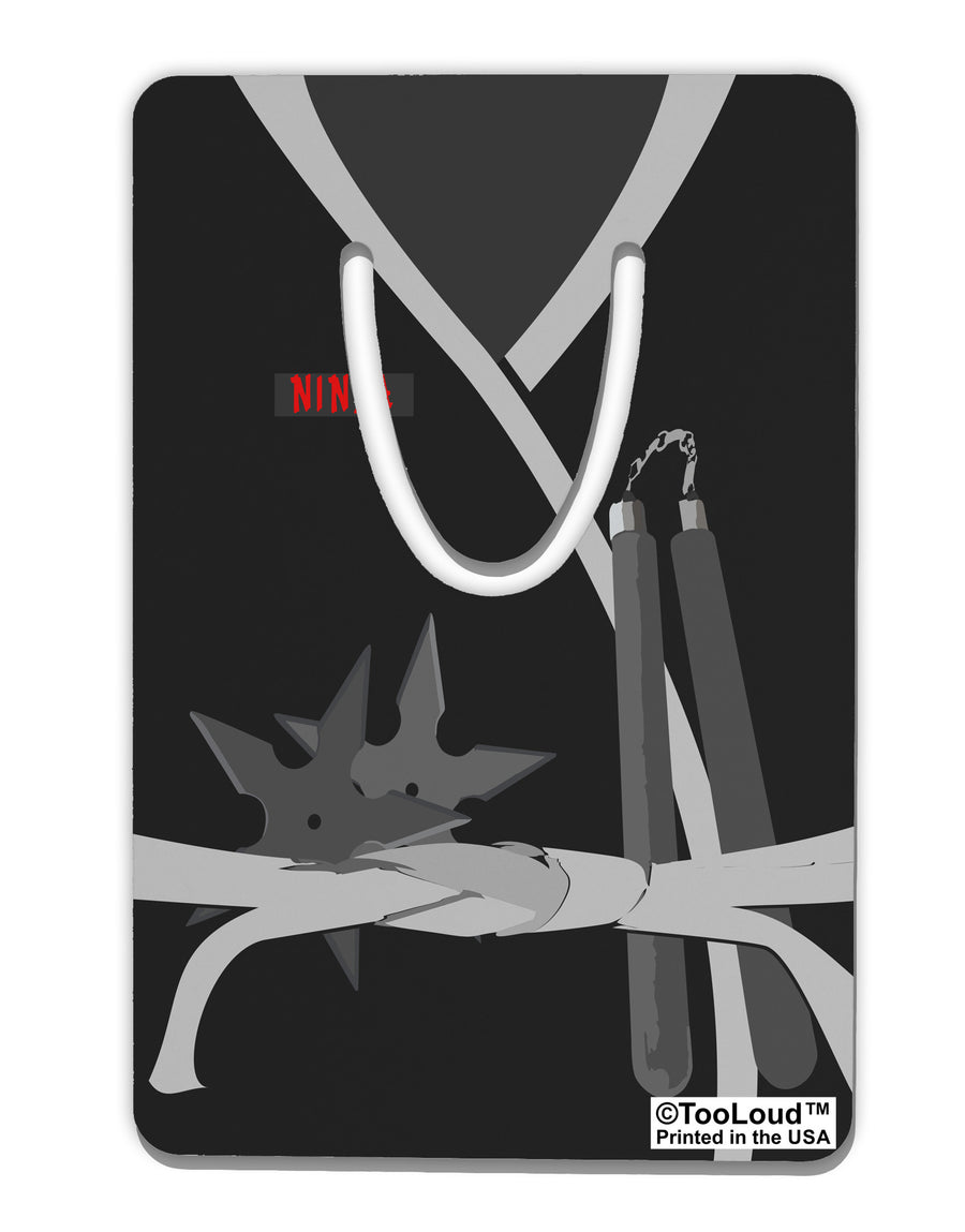 Ninja Black AOP Aluminum Paper Clip Bookmark All Over Print-Bookmark-TooLoud-White-Davson Sales