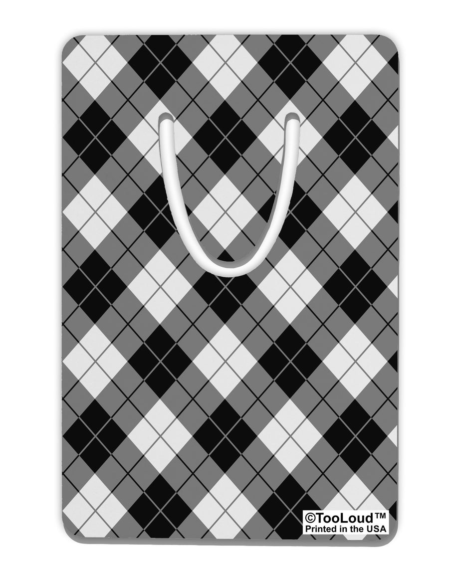 Black and White Argyle AOP Aluminum Paper Clip Bookmark All Over Print by TooLoud-Bookmark-TooLoud-White-Davson Sales