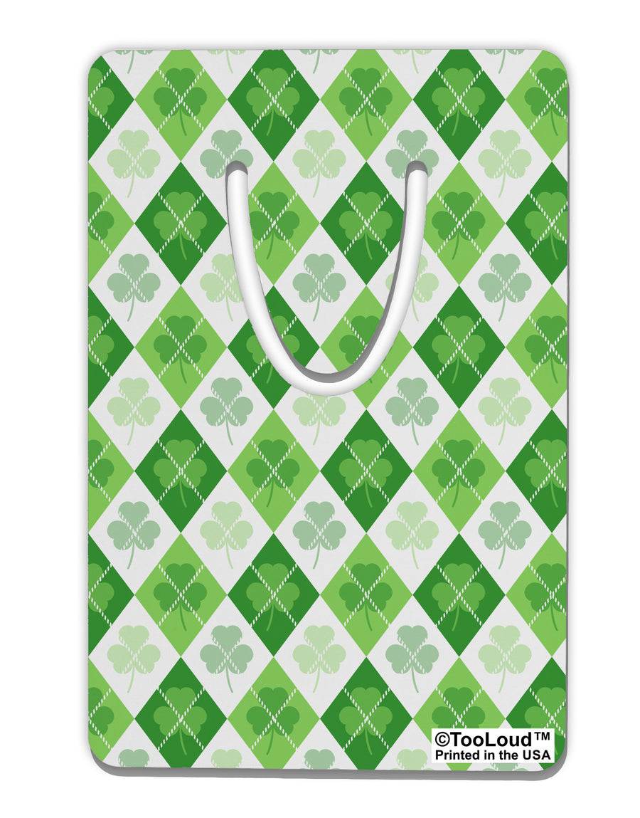 St Patrick's Day Green Shamrock Argyle Aluminum Paper Clip Bookmark All Over Print-Bookmark-TooLoud-White-Davson Sales