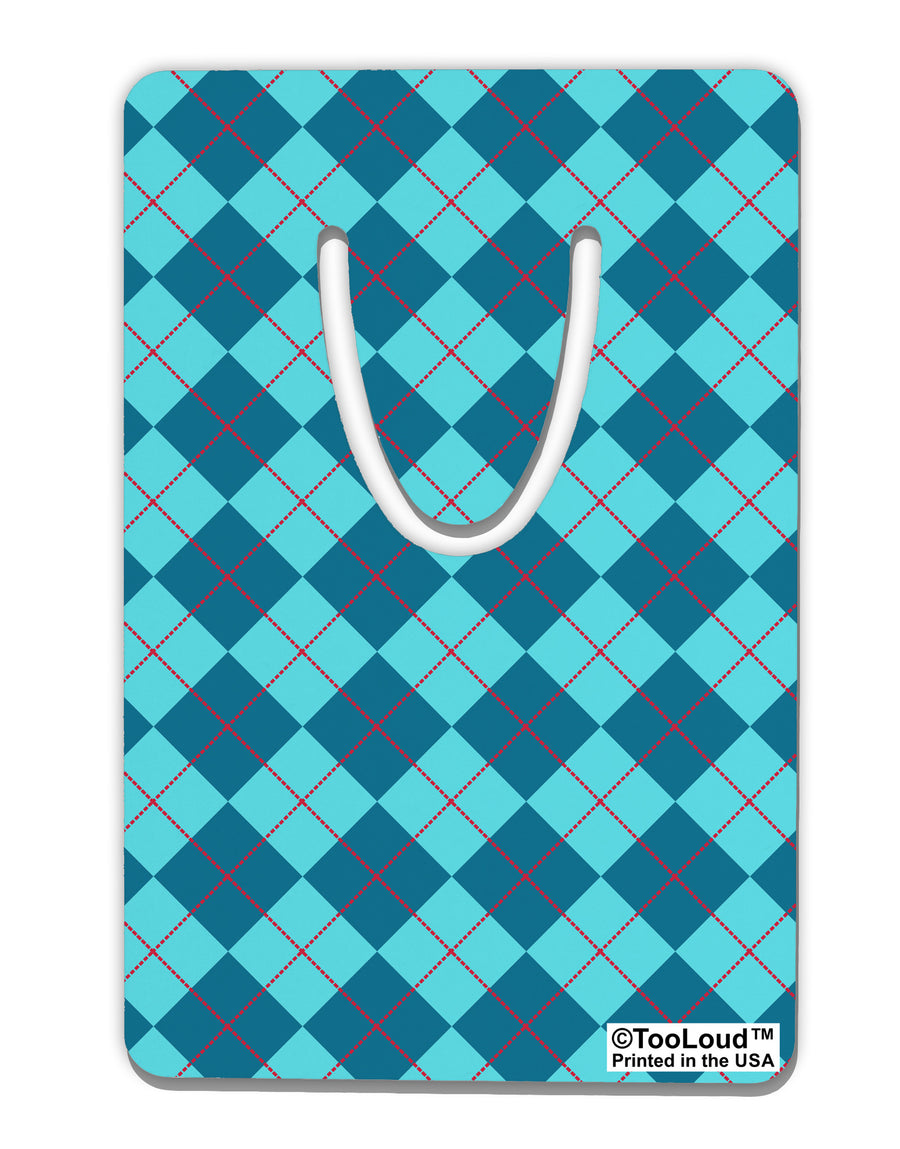 Blue Argyle AOP Aluminum Paper Clip Bookmark All Over Print by TooLoud-Bookmark-TooLoud-White-Davson Sales