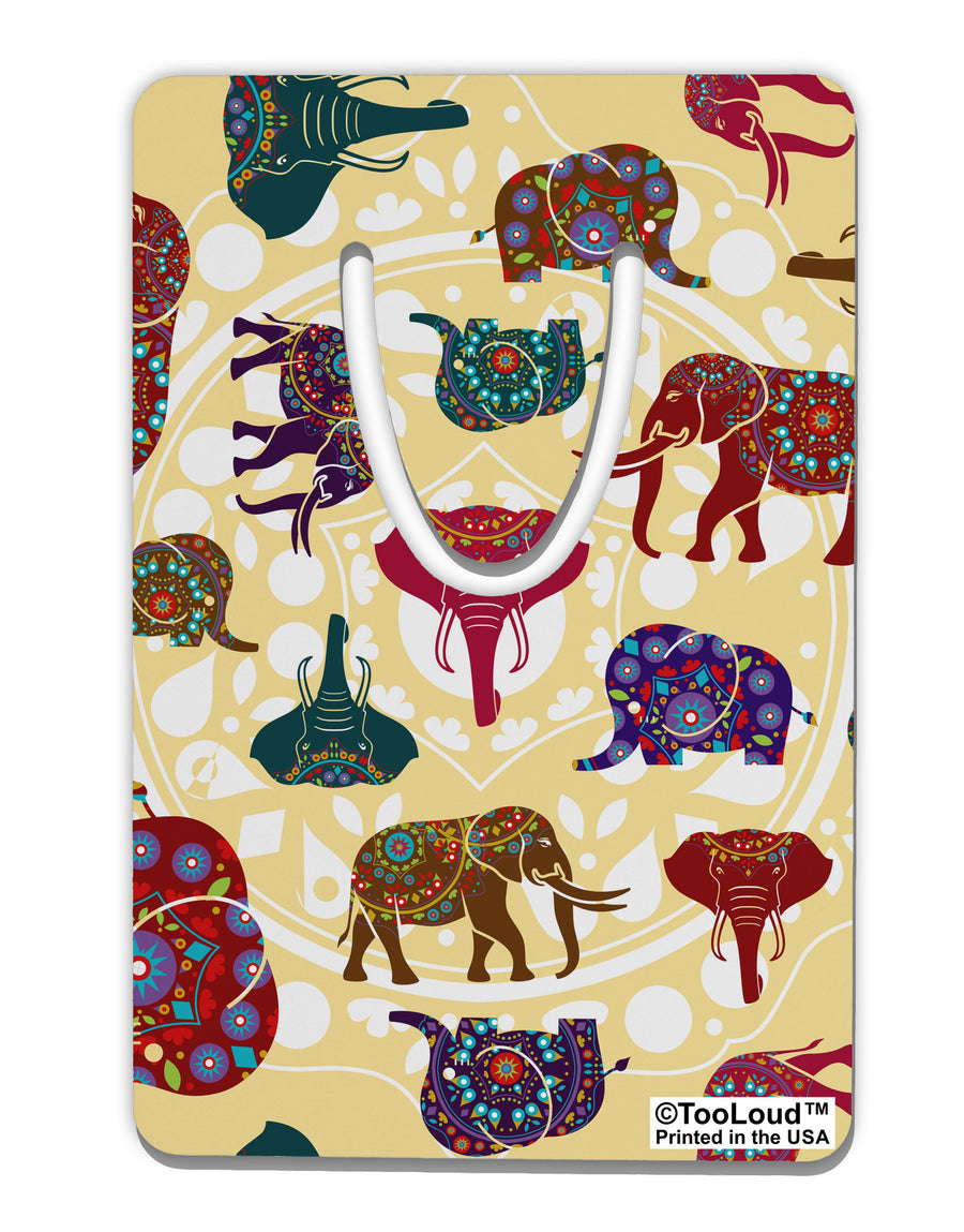 Indian Elephants AOP Aluminum Paper Clip Bookmark All Over Print-Bookmark-TooLoud-White-Davson Sales