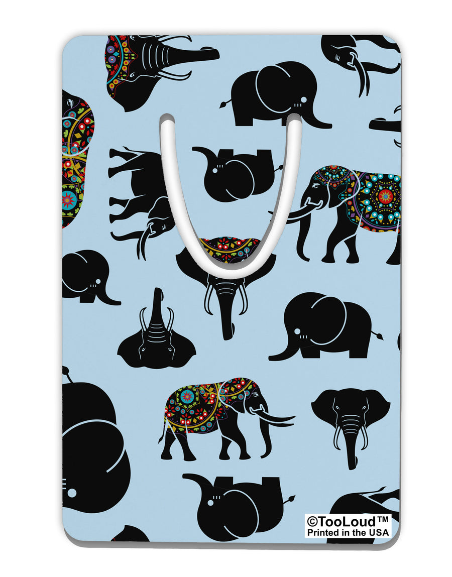 Mixed Elephants AOP Aluminum Paper Clip Bookmark All Over Print-Bookmark-TooLoud-White-Davson Sales