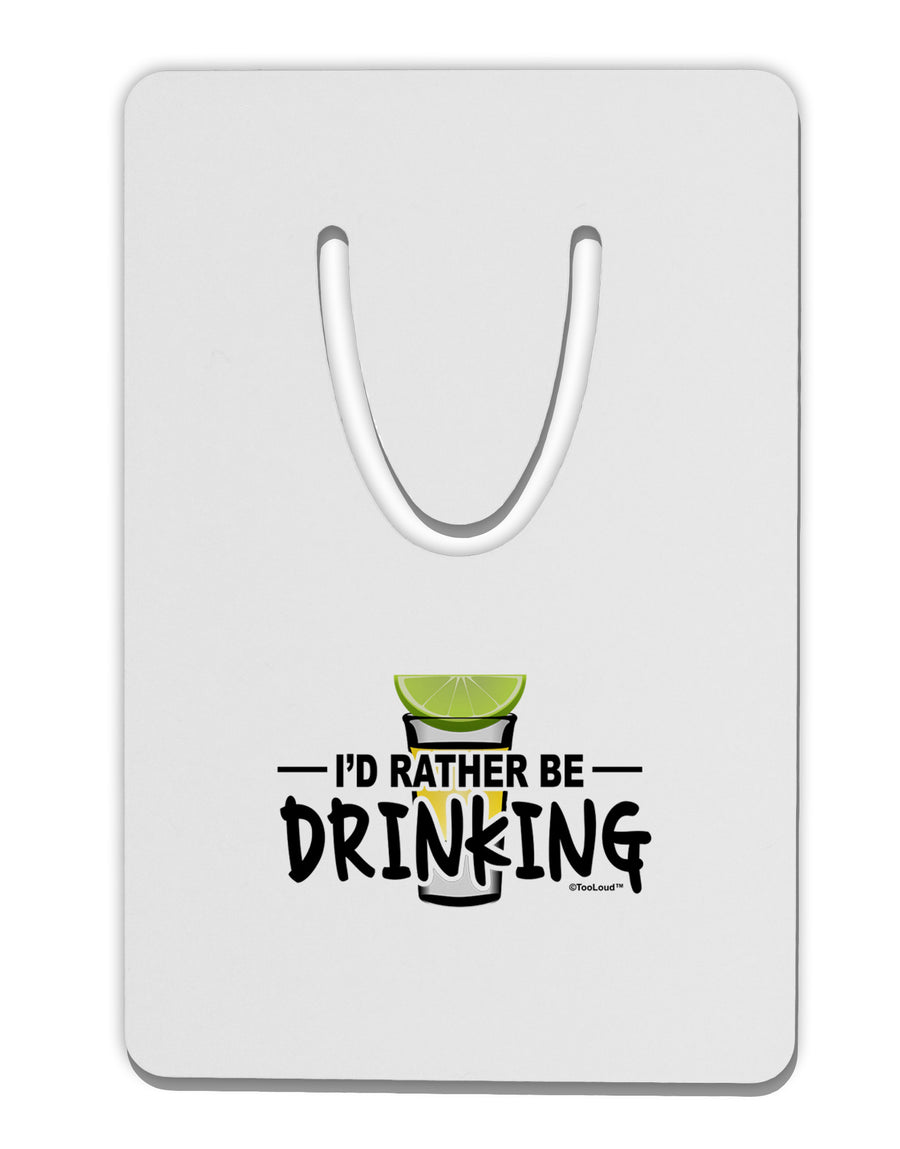 I'd Rather Be Drinking Aluminum Paper Clip Bookmark-Bookmark-TooLoud-White-Davson Sales