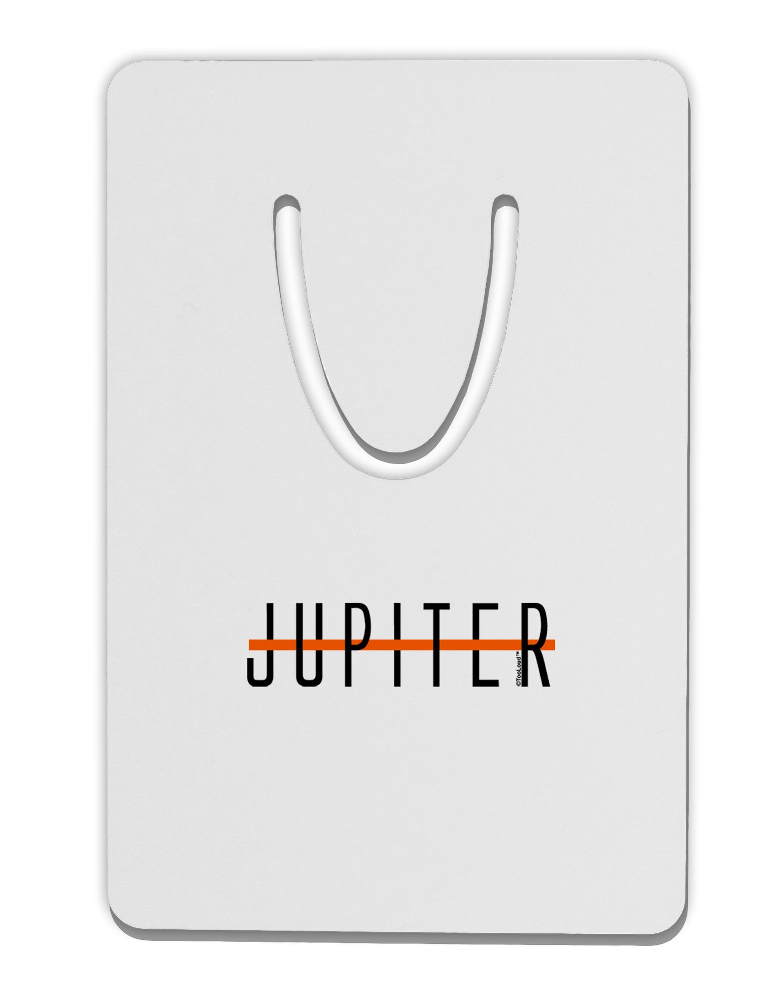 Planet Jupiter Earth Text Only Aluminum Paper Clip Bookmark by TooLoud-Bookmark-TooLoud-White-Davson Sales