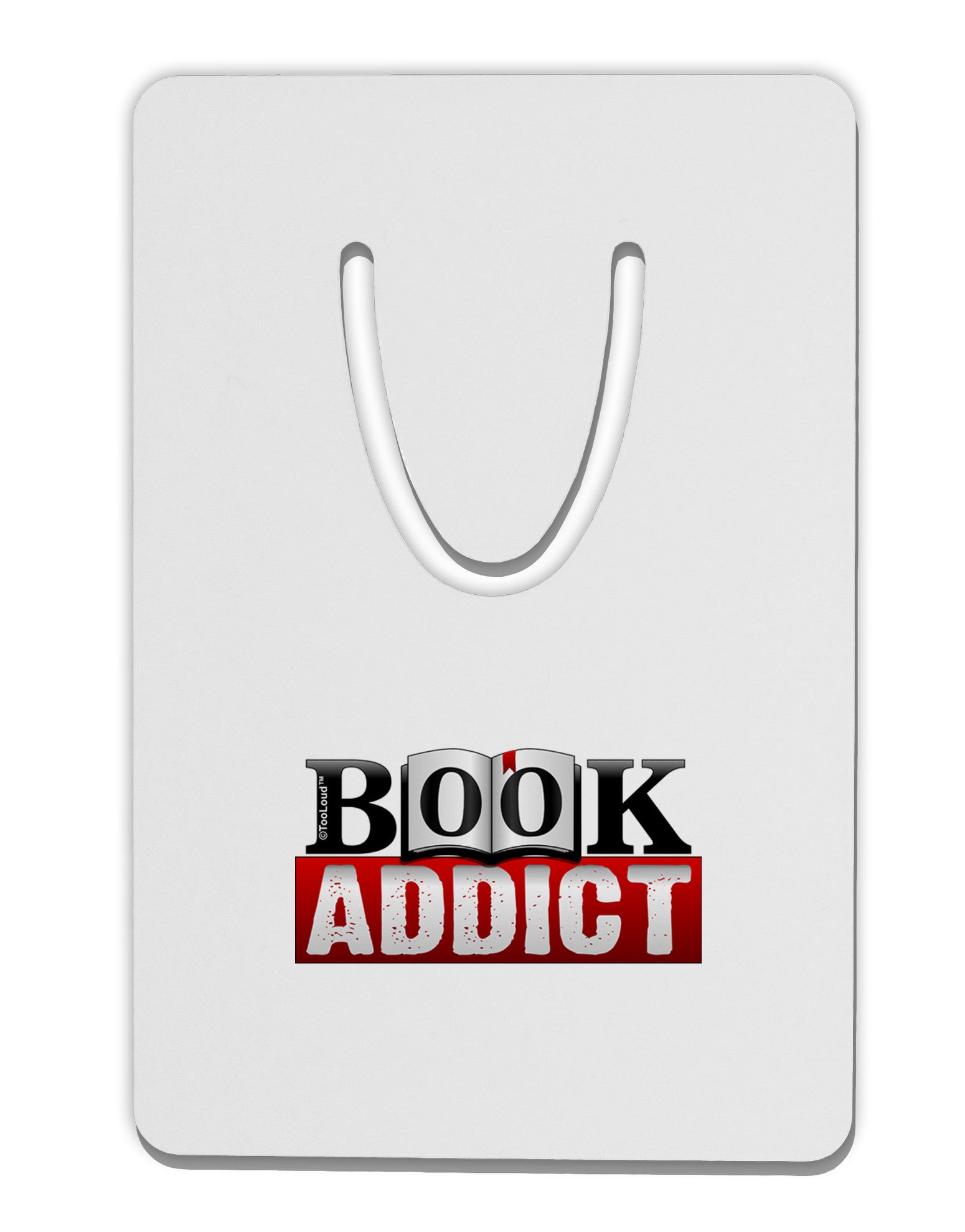 Book Addict Aluminum Paper Clip Bookmark-Bookmark-TooLoud-White-Davson Sales