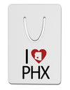 I Heart Phoenix Aluminum Paper Clip Bookmark-Bookmark-TooLoud-White-Davson Sales