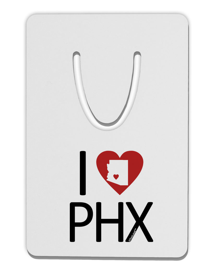 I Heart Phoenix Aluminum Paper Clip Bookmark-Bookmark-TooLoud-White-Davson Sales