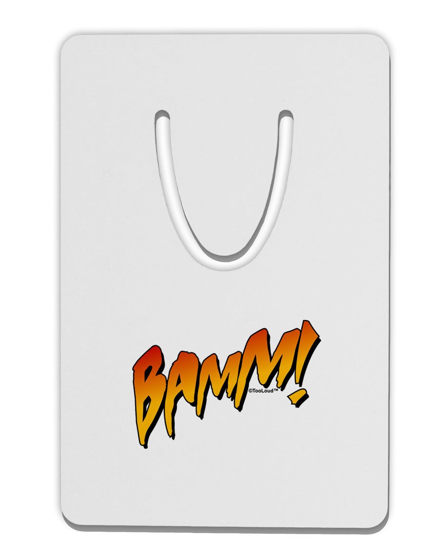 Onomatopoeia BAMM Aluminum Paper Clip Bookmark-Bookmark-TooLoud-White-Davson Sales