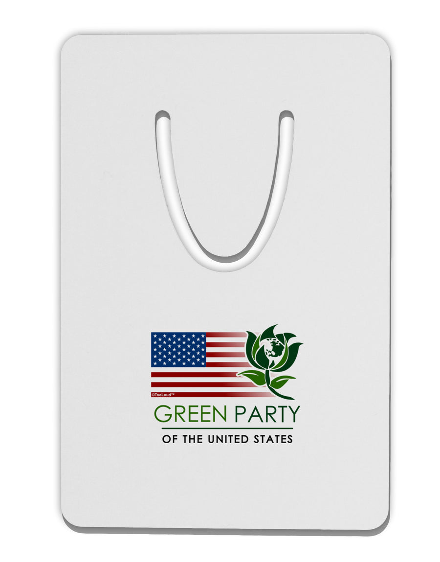 Green Party US Flag Aluminum Paper Clip Bookmark-Bookmark-TooLoud-White-Davson Sales