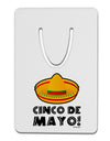 Sombrero Design - Cinco de Mayo Aluminum Paper Clip Bookmark by TooLoud-Bookmark-TooLoud-White-Davson Sales