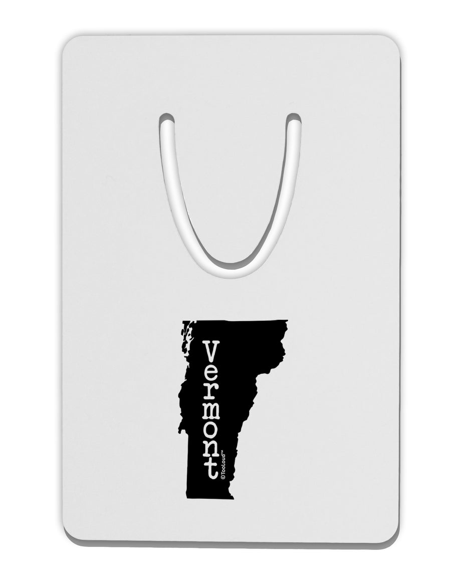 Vermont - United States Shape Aluminum Paper Clip Bookmark by TooLoud-Bookmark-TooLoud-White-Davson Sales