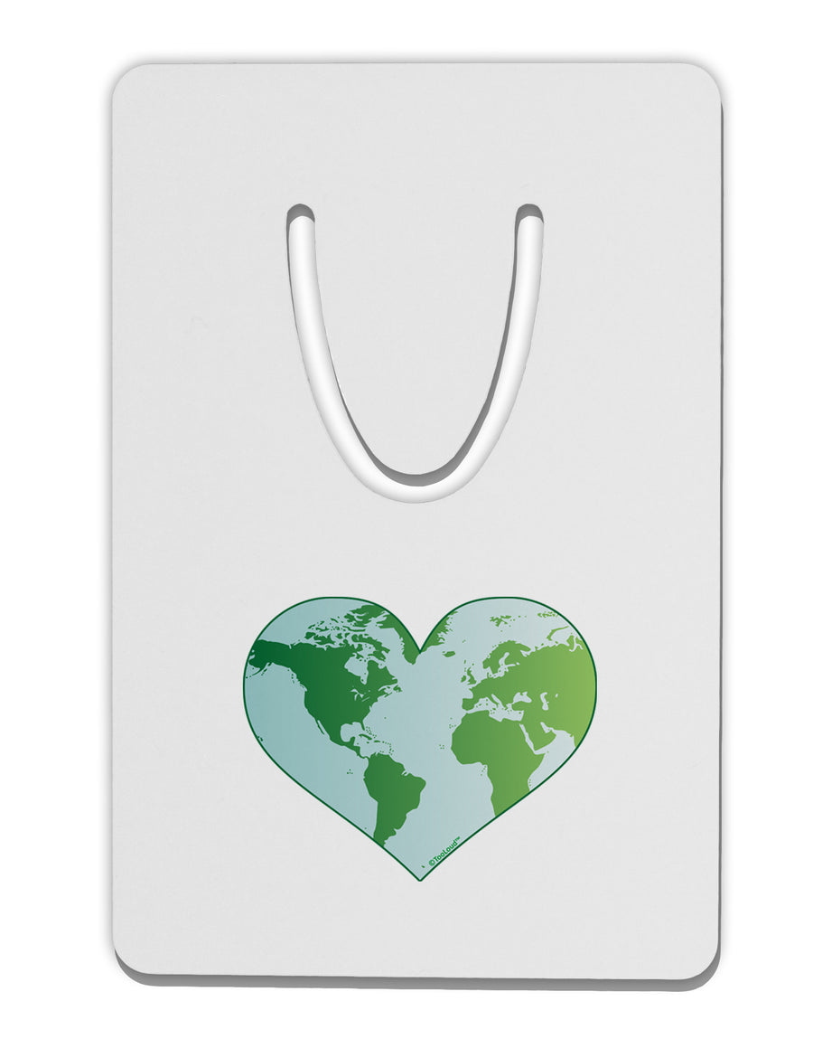 World Globe Heart Aluminum Paper Clip Bookmark-Bookmark-TooLoud-White-Davson Sales