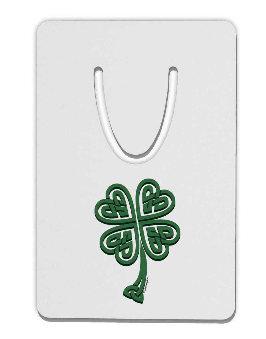 3D Style Celtic Knot 4 Leaf Clover Aluminum Paper Clip Bookmark-Bookmark-TooLoud-White-Davson Sales