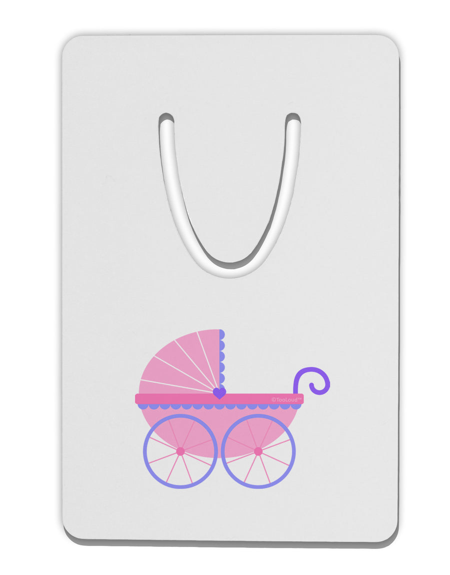 Baby Girl Carriage Aluminum Paper Clip Bookmark-Bookmark-TooLoud-White-Davson Sales