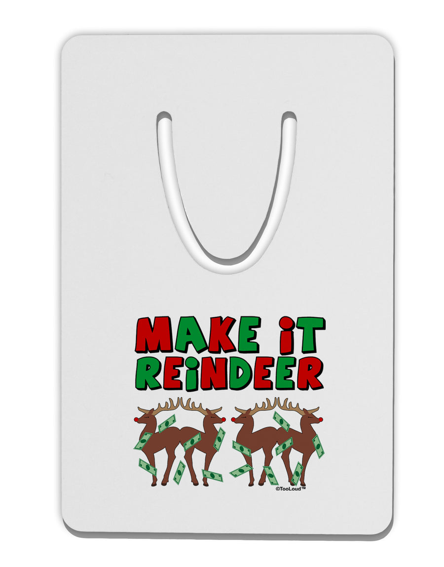 Make It Reindeer Aluminum Paper Clip Bookmark-Bookmark-TooLoud-White-Davson Sales