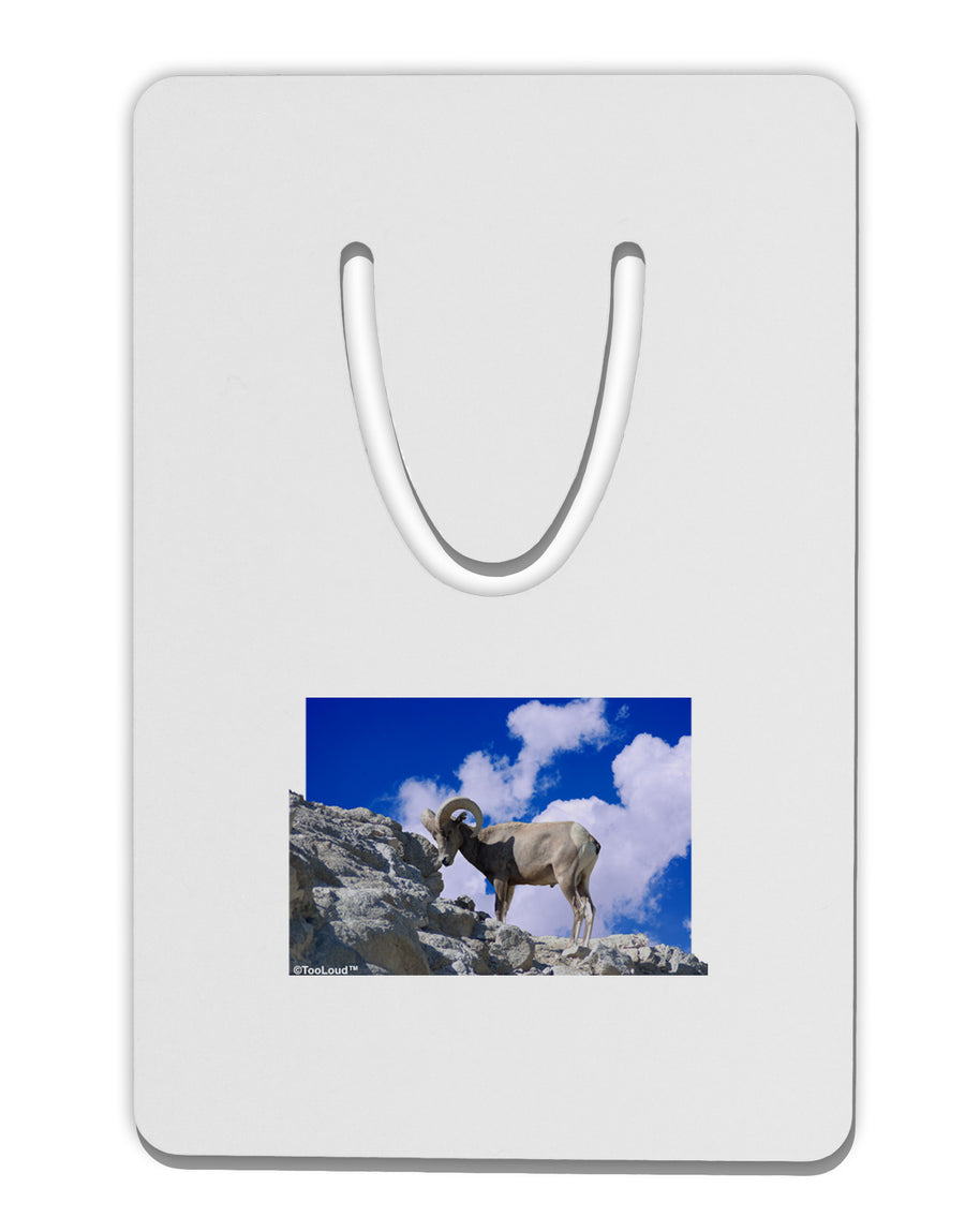 Bighorn Ram Aluminum Paper Clip Bookmark-Bookmark-TooLoud-White-Davson Sales