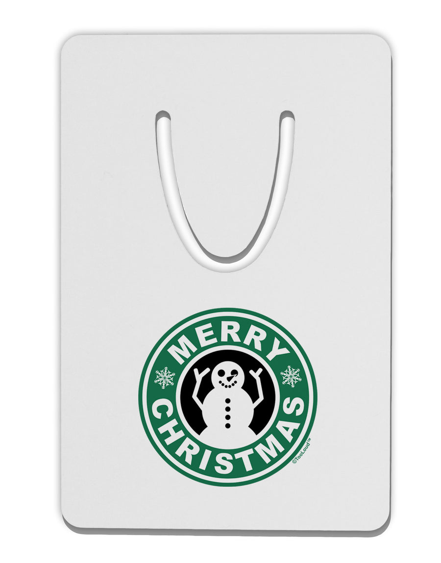 Merry Christmas Latte Logo Aluminum Paper Clip Bookmark-Bookmark-TooLoud-White-Davson Sales