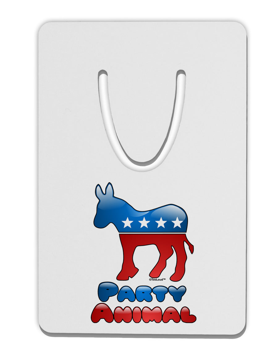 Democrat Party Animal Aluminum Paper Clip Bookmark-Bookmark-TooLoud-White-Davson Sales