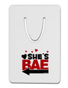 She's BAE - Left Arrow Aluminum Paper Clip Bookmark-Bookmark-TooLoud-White-Davson Sales