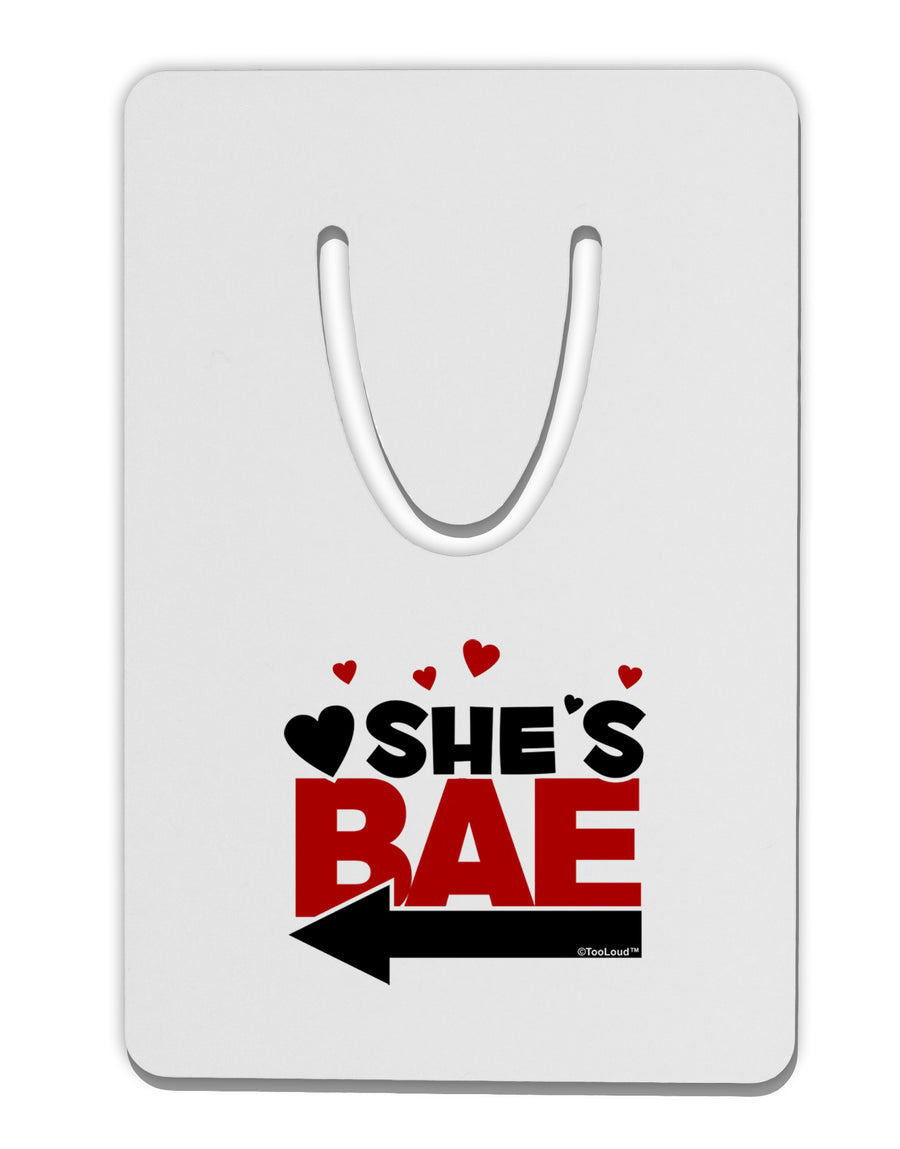 She's BAE - Left Arrow Aluminum Paper Clip Bookmark-Bookmark-TooLoud-White-Davson Sales