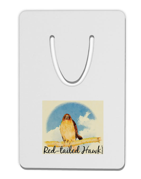 Red-tailed Hawk Text Aluminum Paper Clip Bookmark-Bookmark-TooLoud-White-Davson Sales