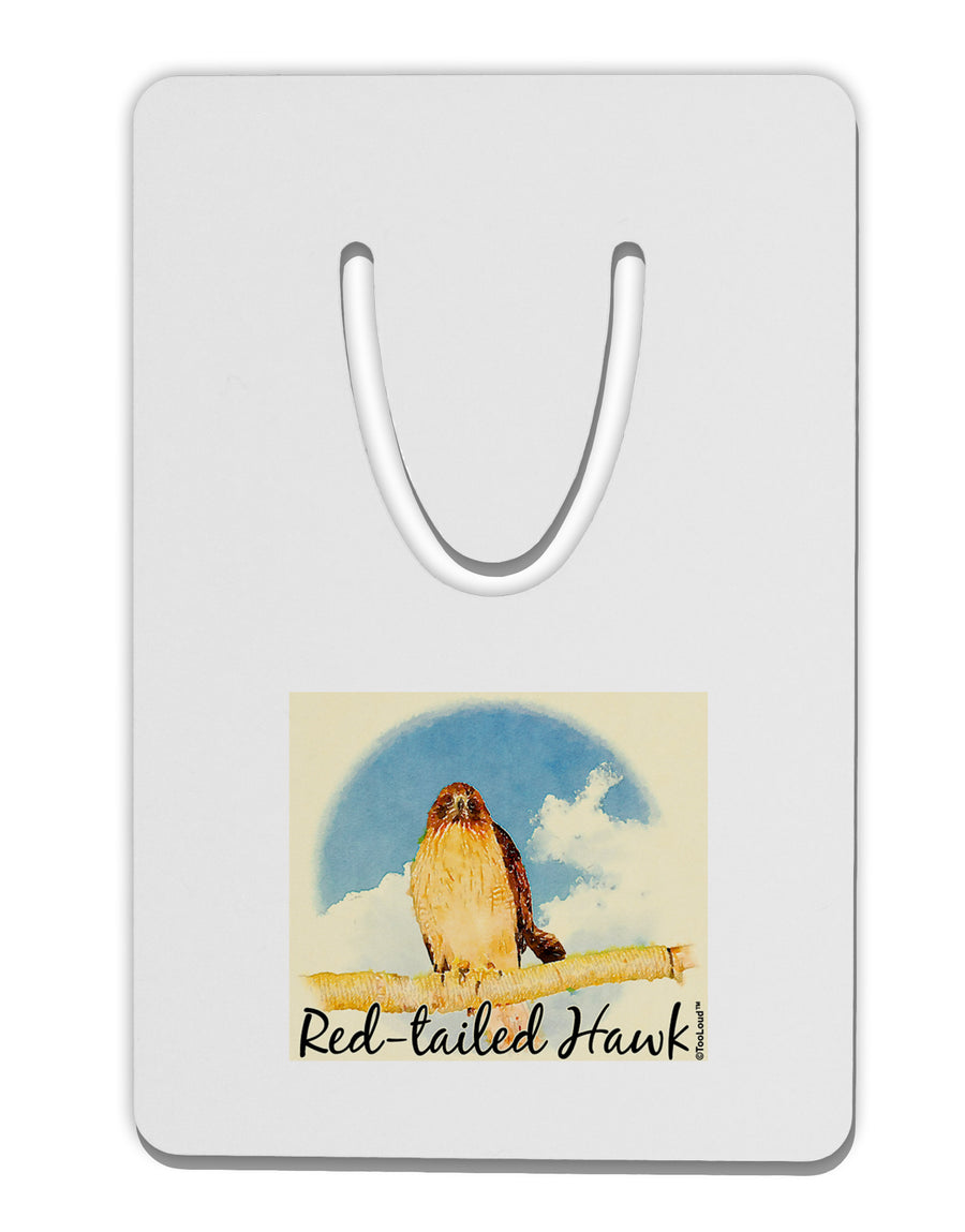 Red-tailed Hawk Text Aluminum Paper Clip Bookmark-Bookmark-TooLoud-White-Davson Sales